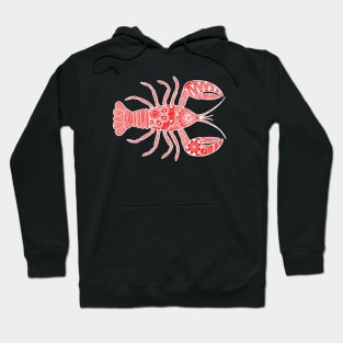 Lobster (red and white horizontal) Hoodie